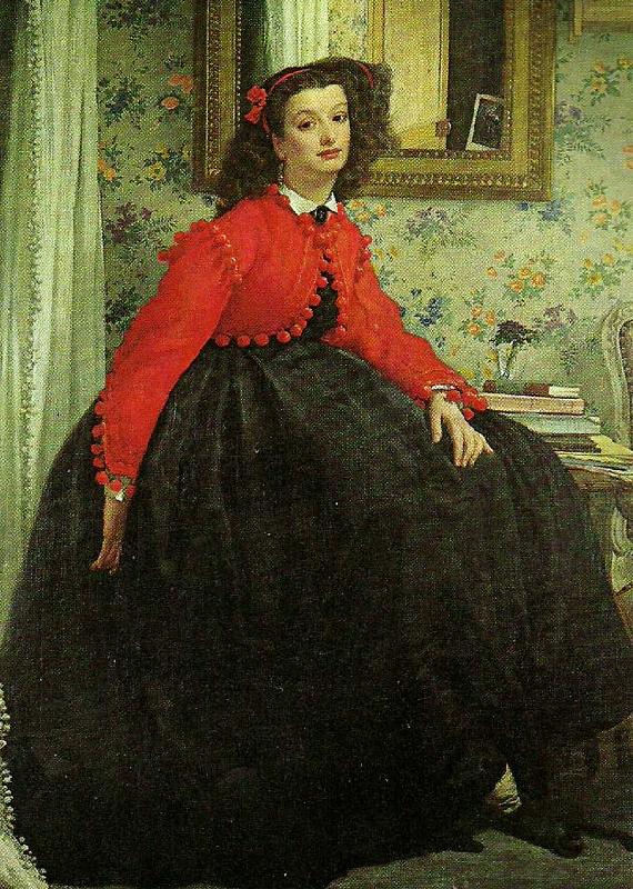 James Tissot portrait of a lady, c. Sweden oil painting art